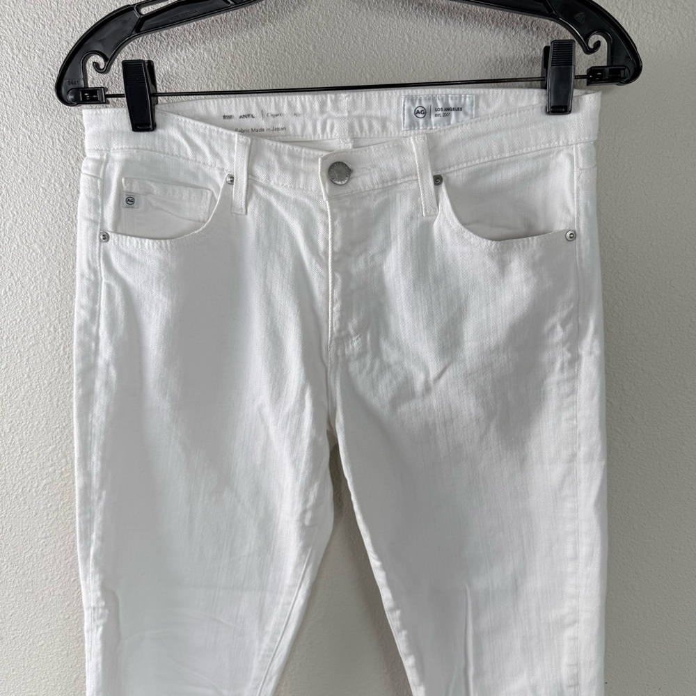 AG Prima Ankle Cigarette Slim Straight Leg Jeans White Denim Casual Women’s 27 - Picture 4 of 11